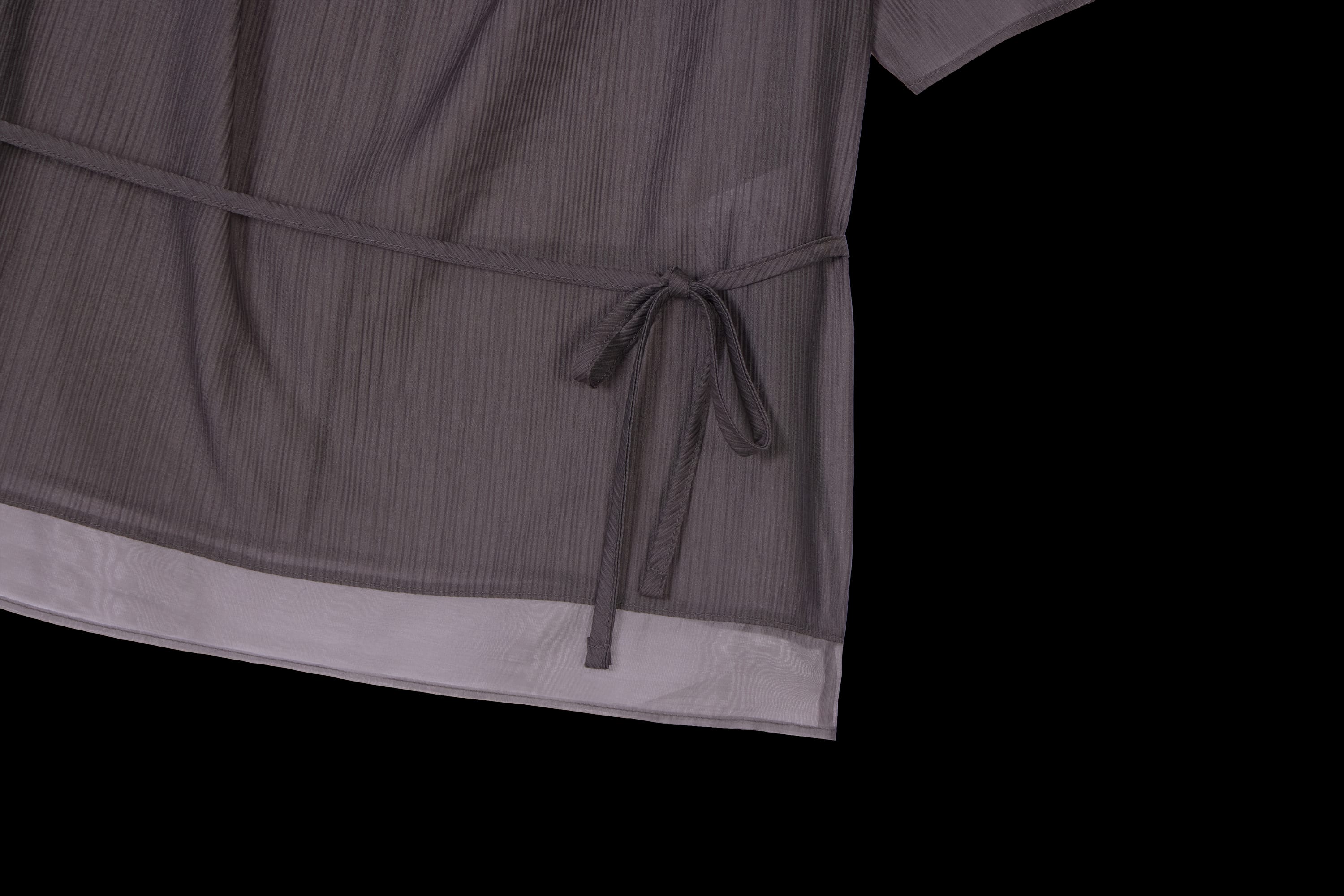 德赫维 Drape Strap Blouse [Charcoal]