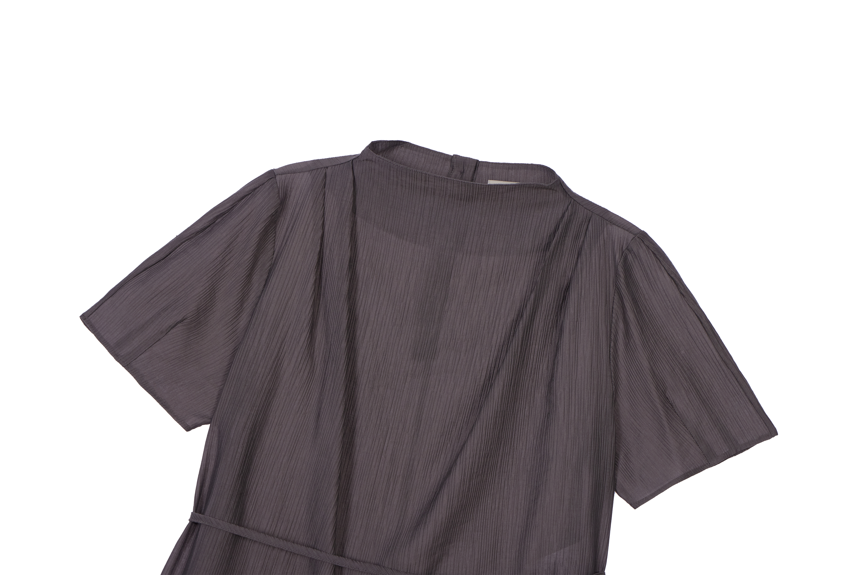 德赫维 Drape Strap Blouse [Charcoal]