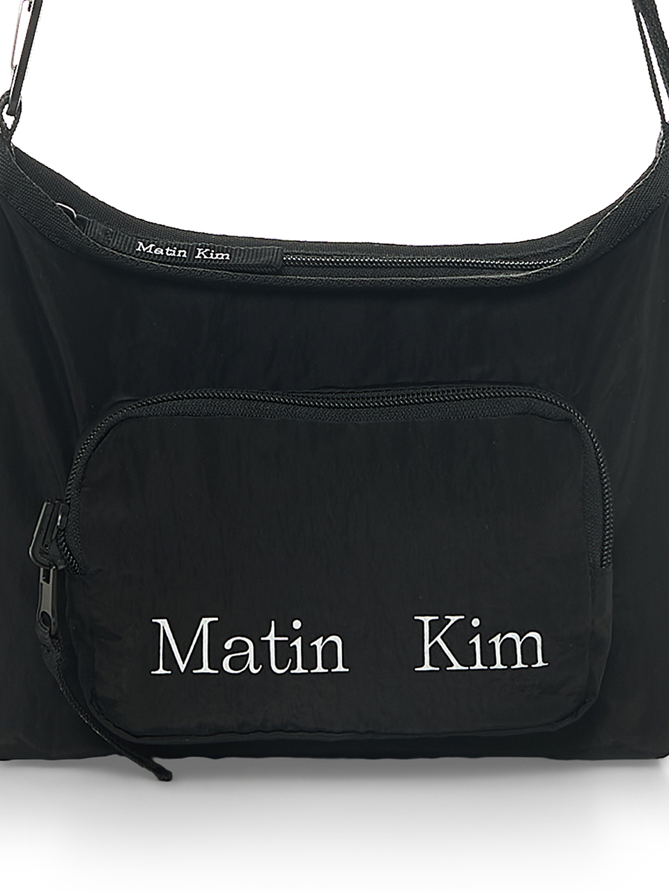 MATIN KIM 可折叠斜跨口袋包（黑色）